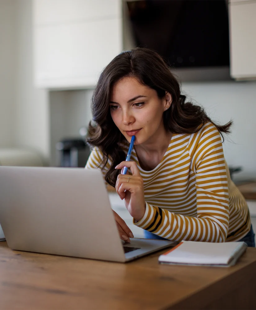 woman booking online